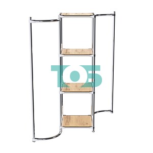 Хромированное вешало ВОЛНА №1-3 с полками ДСП 16мм