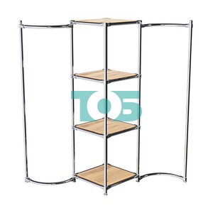 Хромированное вешало ВОЛНА №1-3 с полками ДСП 16мм