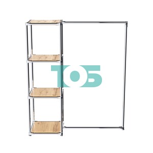 Хромированное вешало ЛИНИЯ №1-3 с полками ДСП 16 мм