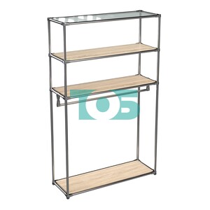 Хромированное вешало БАШНЯ №6-3 с полками ДСП 16мм