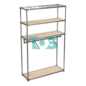 Хромированное вешало БАШНЯ №7-3 с полками ДСП 16мм