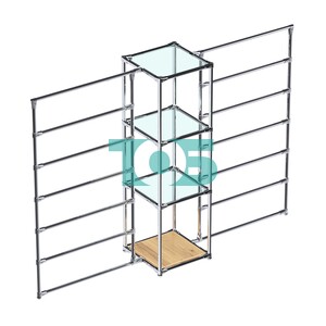 Хромированное вешало ГОРИЗОНТ №2-1 с полками стекло 6мм