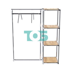 Хромированное вешало ГРАНЬ №1-3 с полками ДСП 16 мм