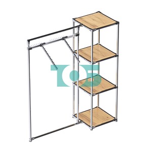 Хромированное вешало ГРАНЬ №1-3 с полками ДСП 16 мм