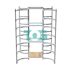 Хромированное вешало ДУГА №3-1 с полками стекло 6 мм