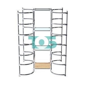 Хромированное вешало ДУГА №3-1 с полками стекло 6 мм