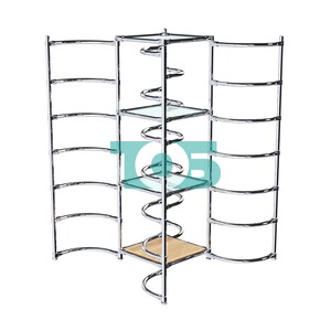 Хромированное вешало ДУГА №4-1 с полками стекло 6 мм