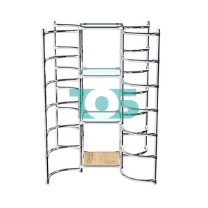 Хромированное вешало ДУГА №4-1 с полками стекло 6 мм