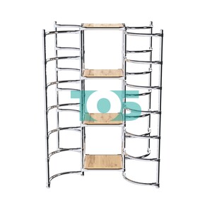 Хромированное вешало ДУГА №4-3 с полками ДСП 16 мм