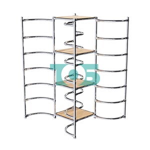 Хромированное вешало ДУГА №4-3 с полками ДСП 16 мм