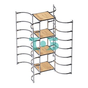 Хромированное вешало ДУГА №4-3 с полками ДСП 16 мм