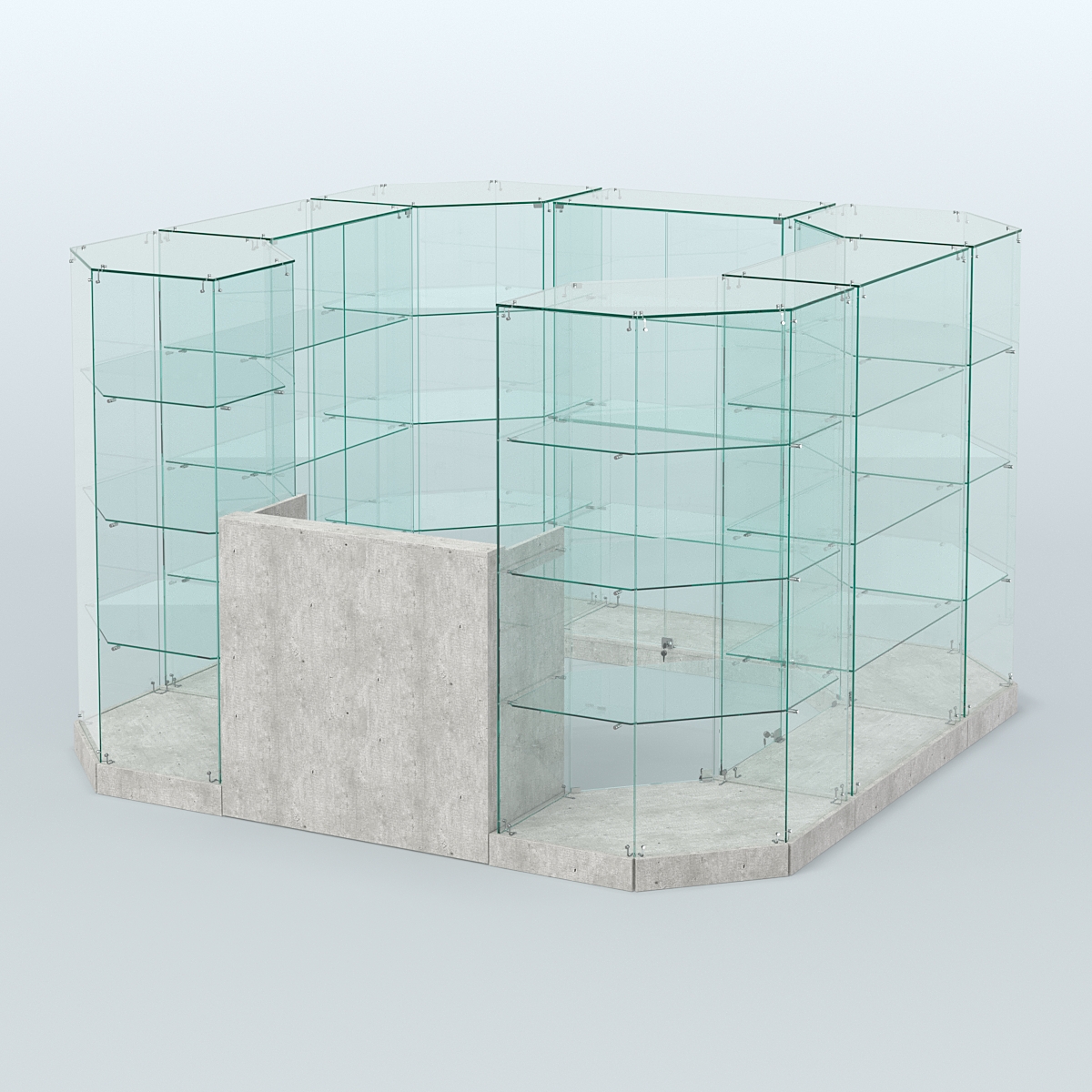 Торговый стеклянный павильон Абсолют №3а (закрытый) (6, 05 кв.м) Метрополитан Грей