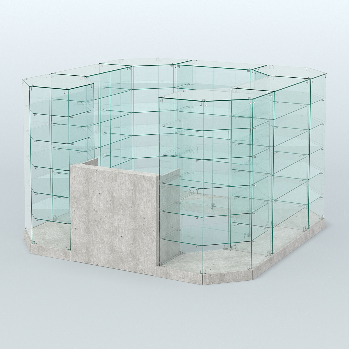 Торговый стеклянный павильон Абсолют №4а (закрытый) (6, 05 кв.м) Метрополитан Грей