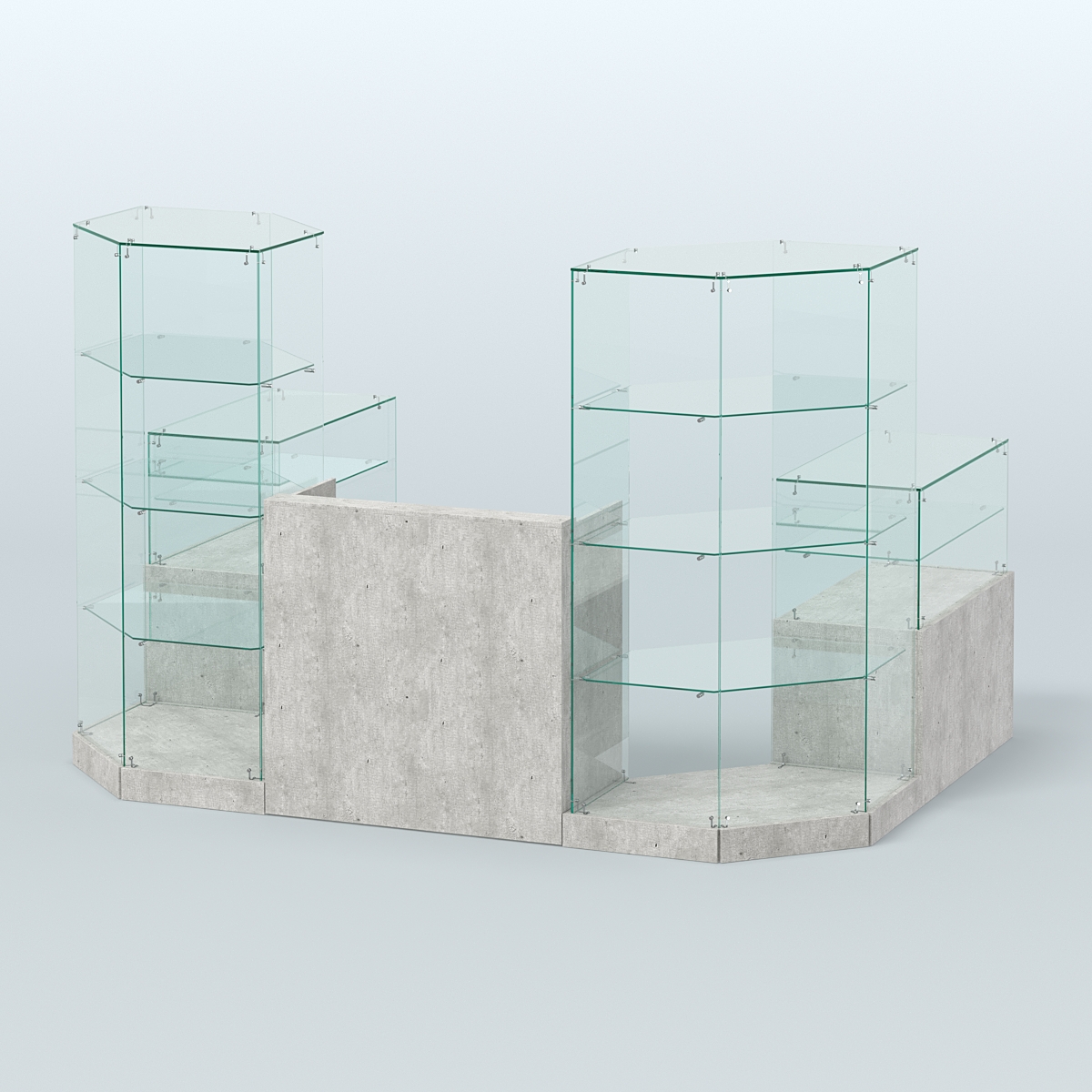 Торговый стеклянный павильон Абсолют №7 (открытый) (4, 13 кв.м) Метрополитан Грей