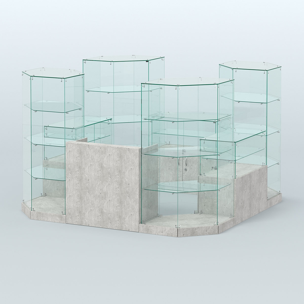 Торговый стеклянный павильон Абсолют №9а (закрытый) (6, 05 кв.м) Метрополитан Грей