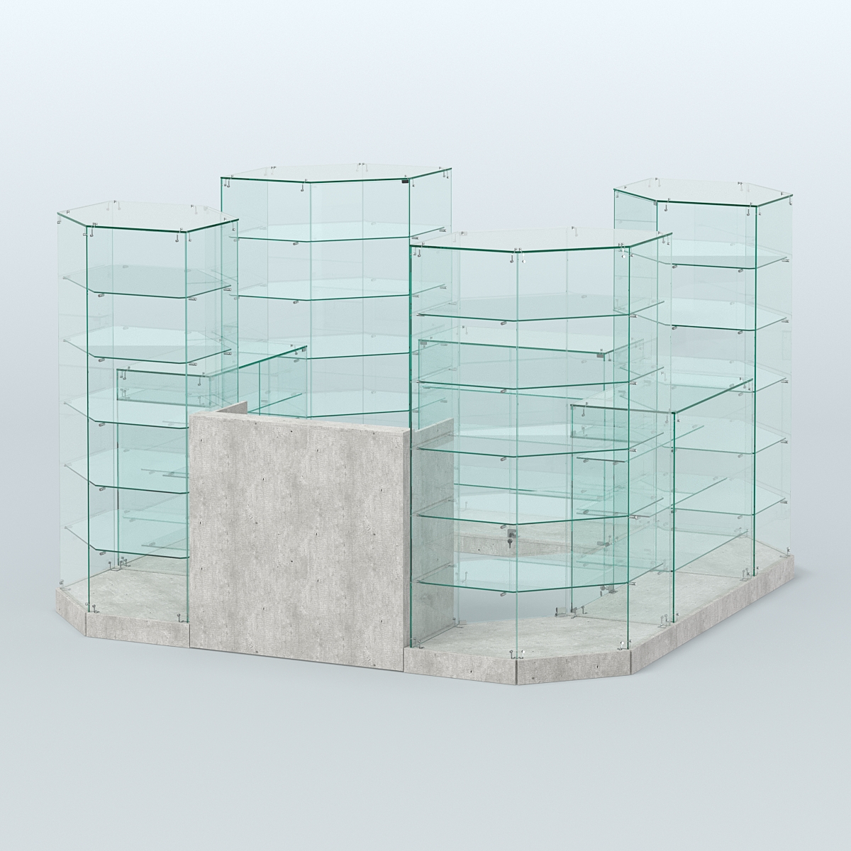 Торговый стеклянный павильон Абсолют №10а (закрытый) (6, 05 кв.м) Метрополитан Грей