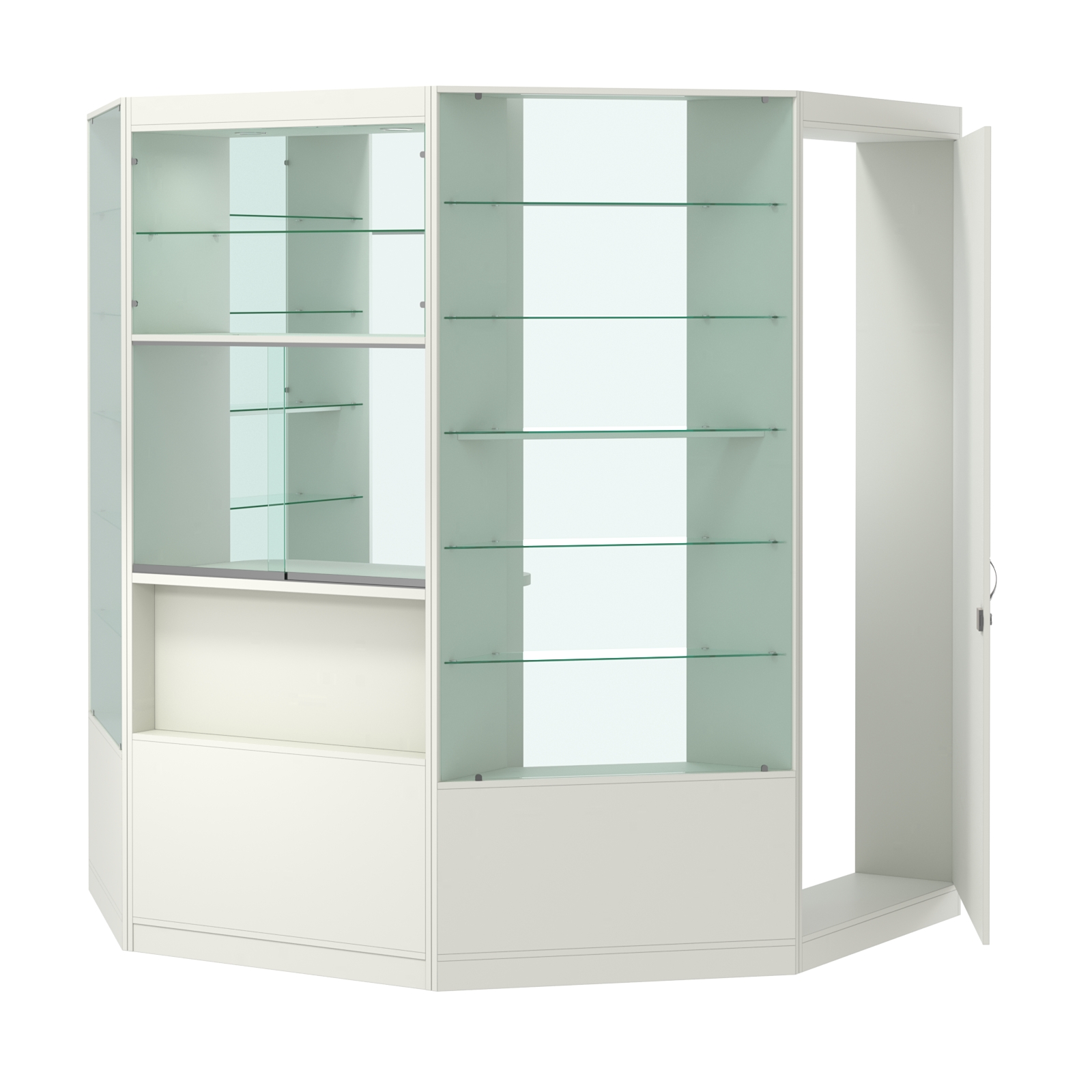 Пристенный торговый павильон из ДСП СЭСП №1 (3, 3 кв.м) Белый