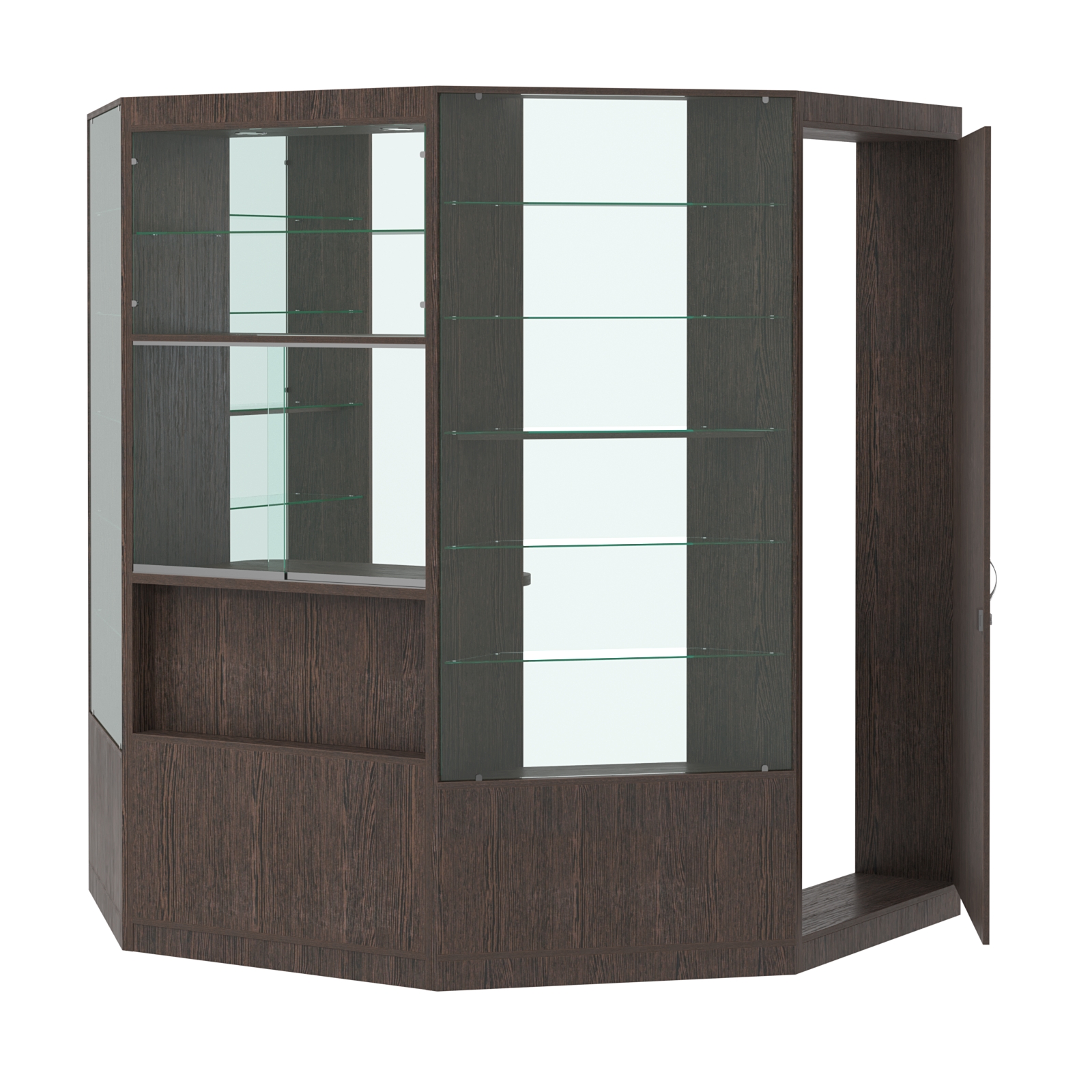 Пристенный торговый павильон из ДСП СЭСП №1 (3, 3 кв.м) Дуб Венге