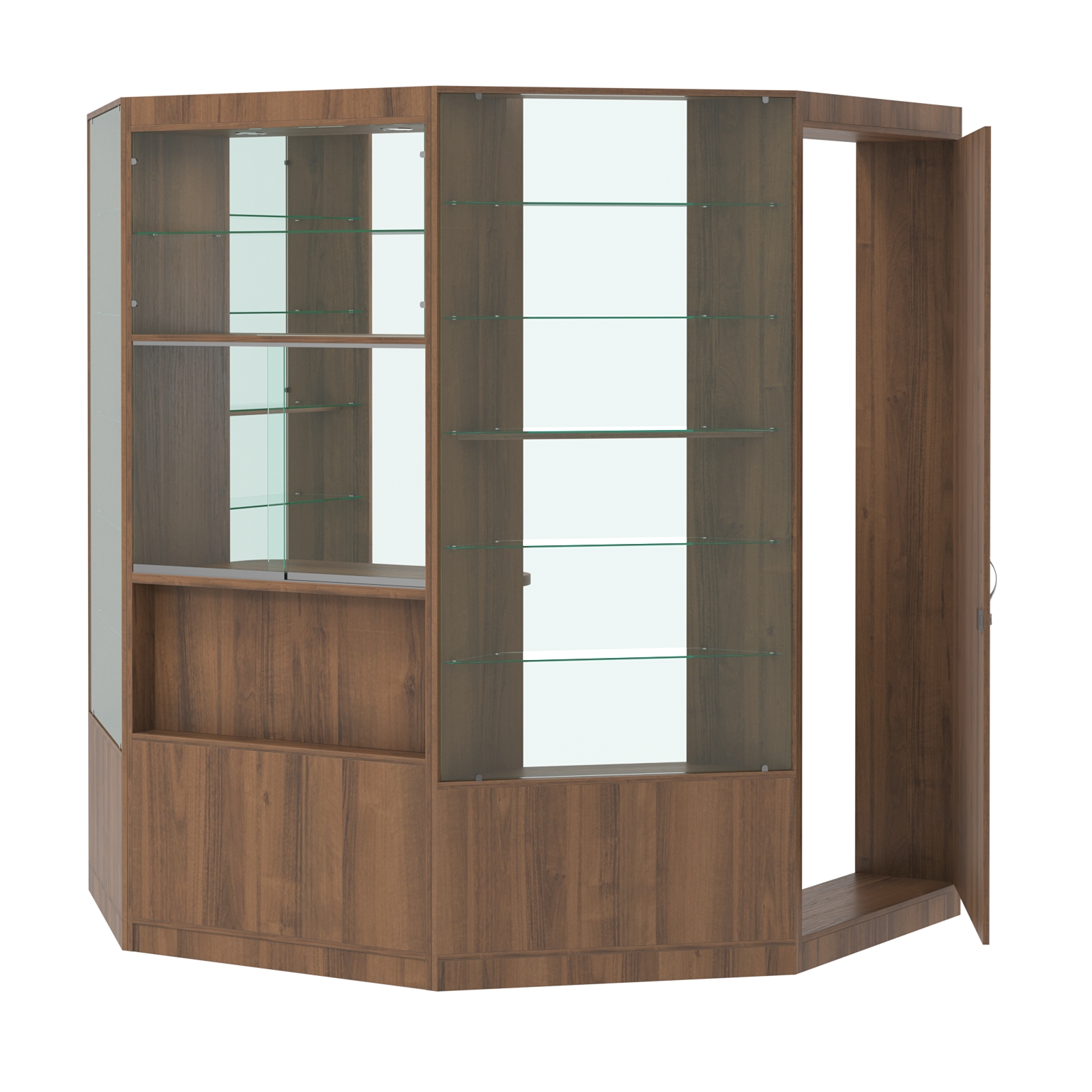 Пристенный торговый павильон из ДСП СЭСП №1 (3, 3 кв.м) Орех