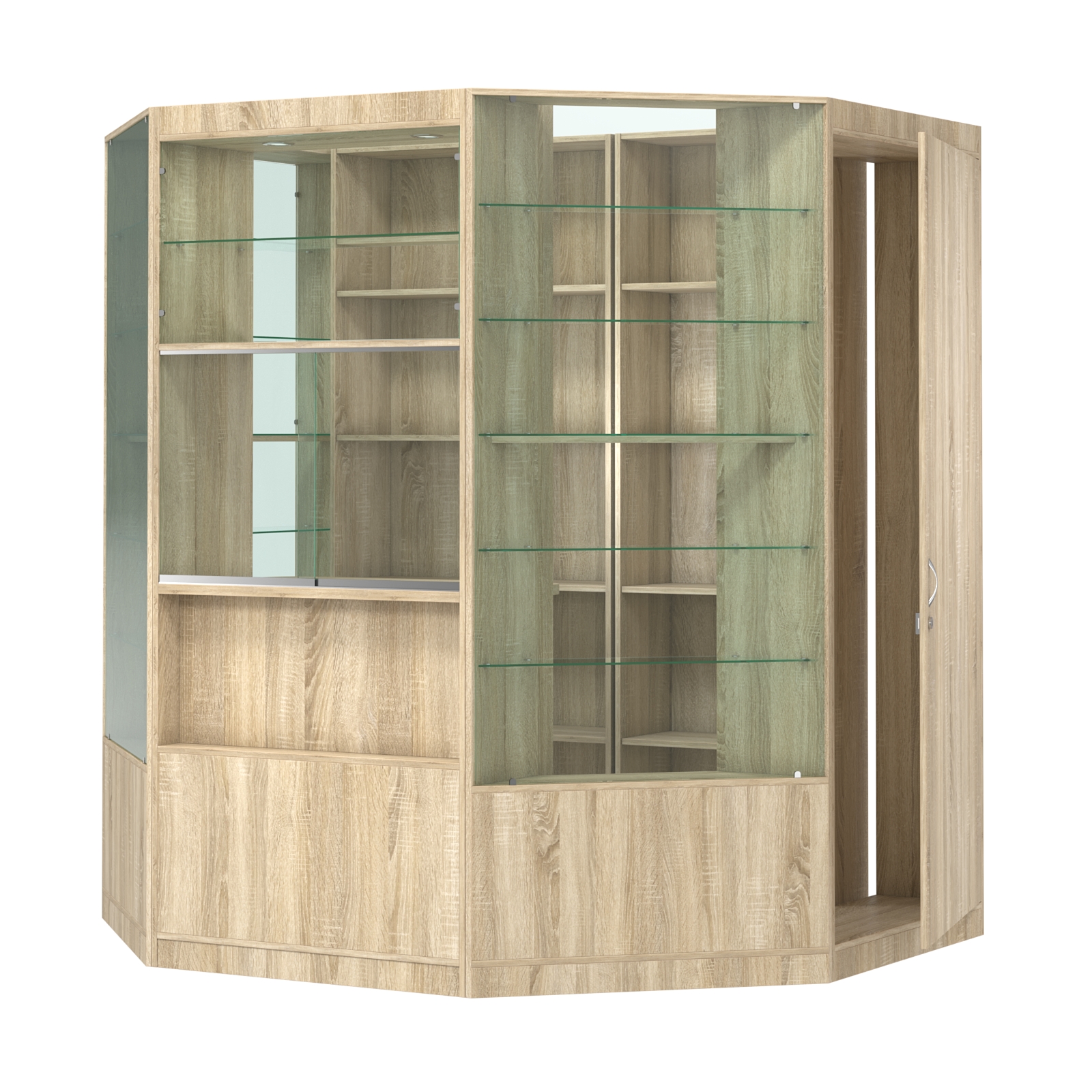 Пристенный торговый павильон из ДСП СЭСП №2 (3, 3 кв.м) Дуб Сонома