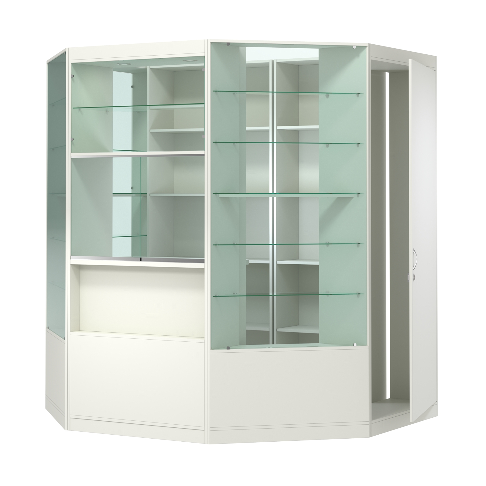 Пристенный торговый павильон из ДСП СЭСП №2 (3, 3 кв.м) Белый