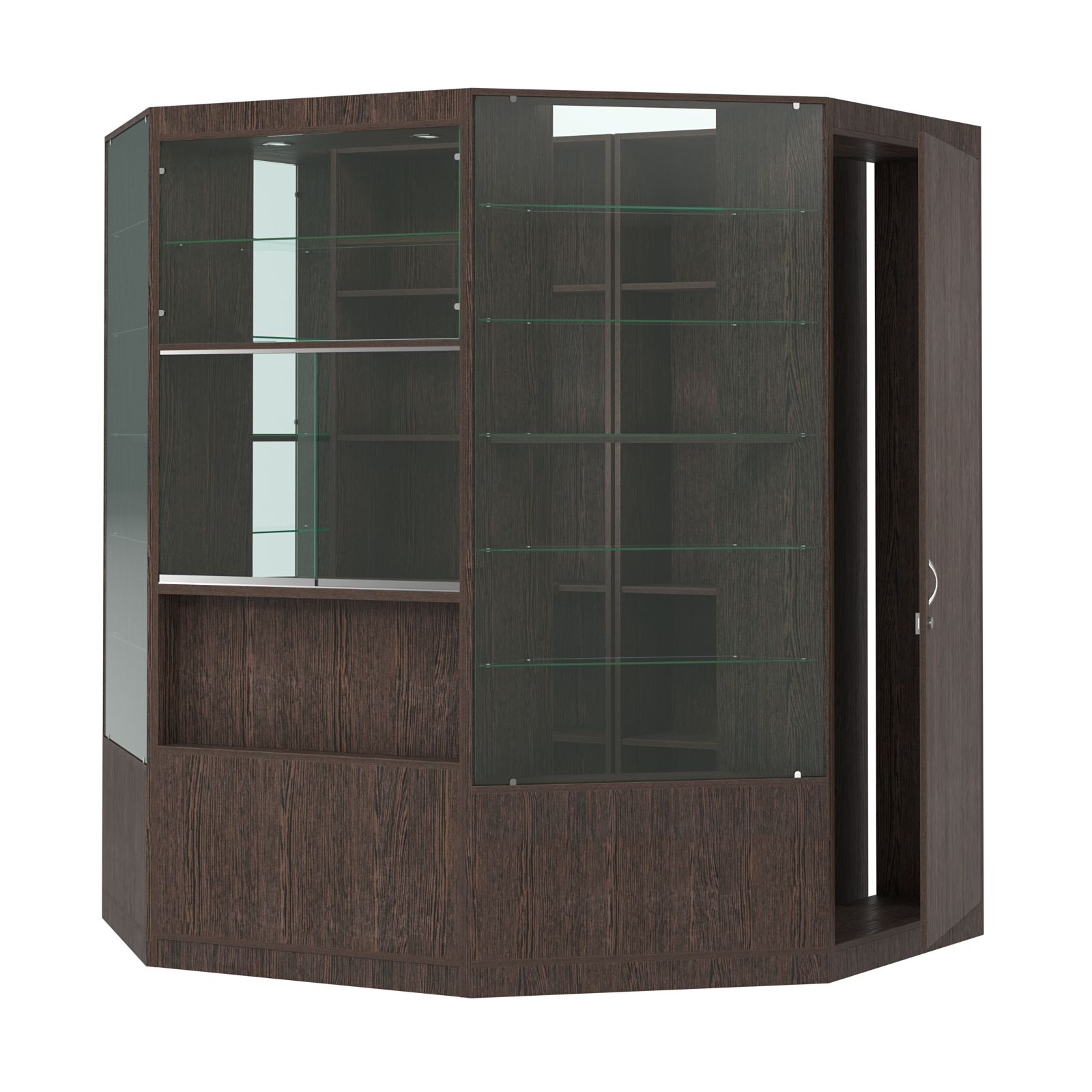 Пристенный торговый павильон из ДСП СЭСП №2 (3, 3 кв.м) Дуб Венге