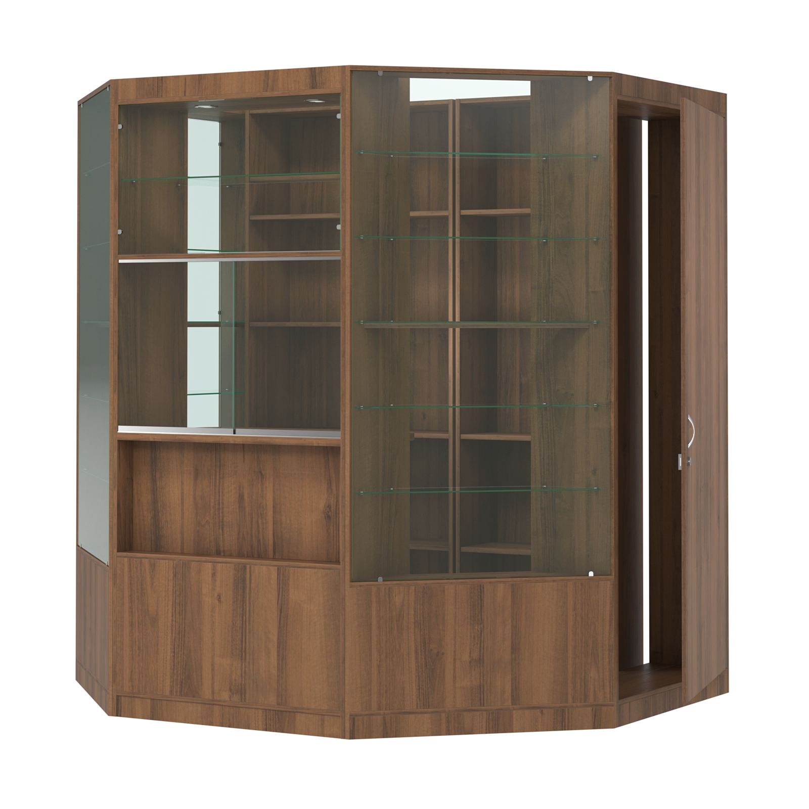 Пристенный торговый павильон из ДСП СЭСП №2 (3, 3 кв.м) Орех