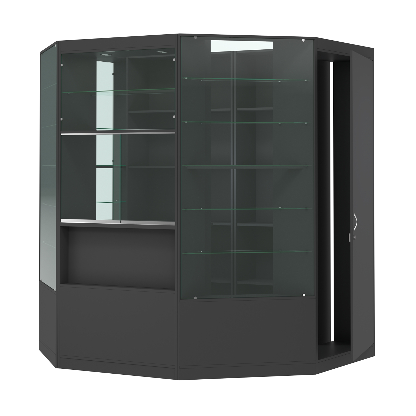 Пристенный торговый павильон из ДСП СЭСП №2 (3, 3 кв.м) Черный