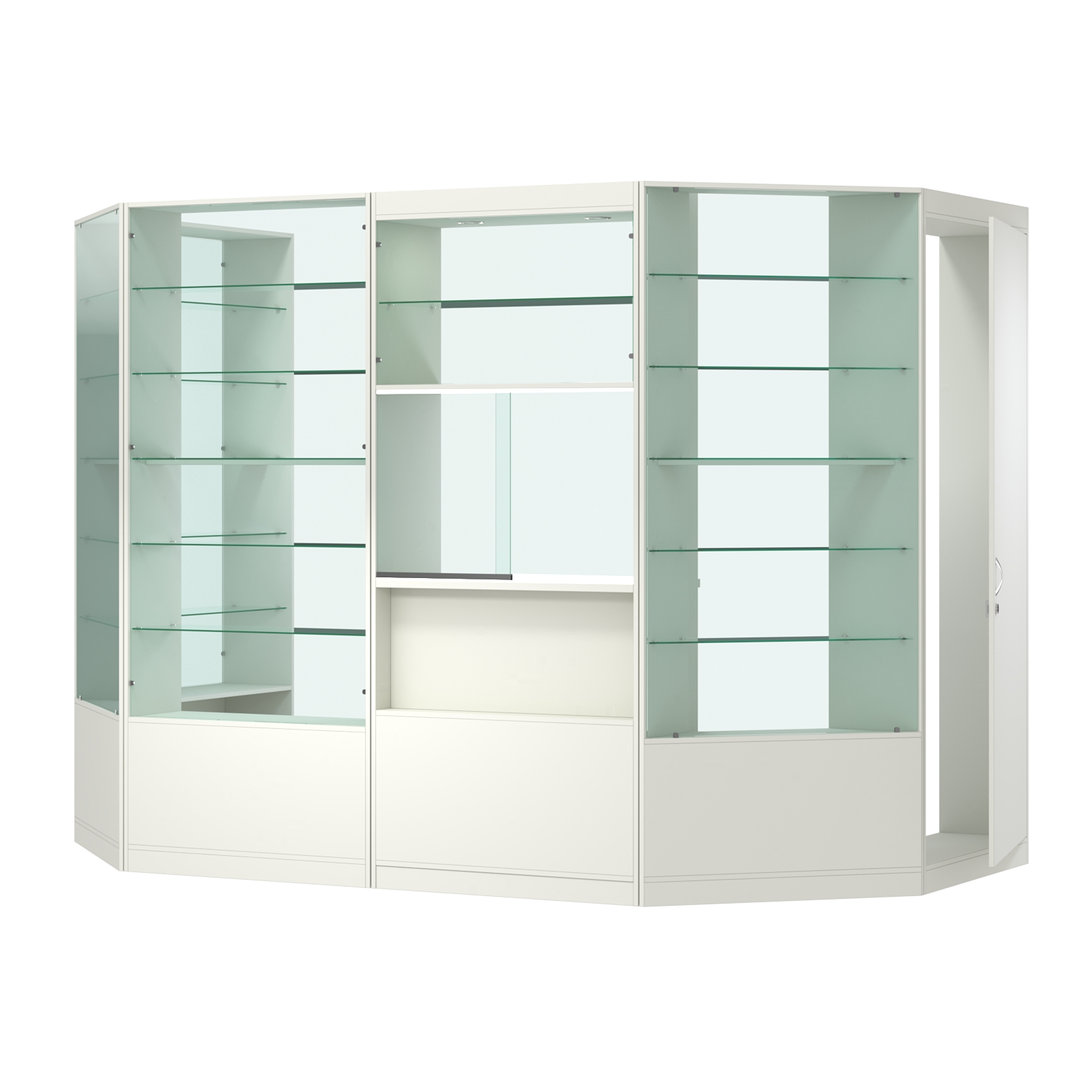 Пристенный торговый павильон из ДСП СЭСП №3 (4, 68 кв.м) Белый