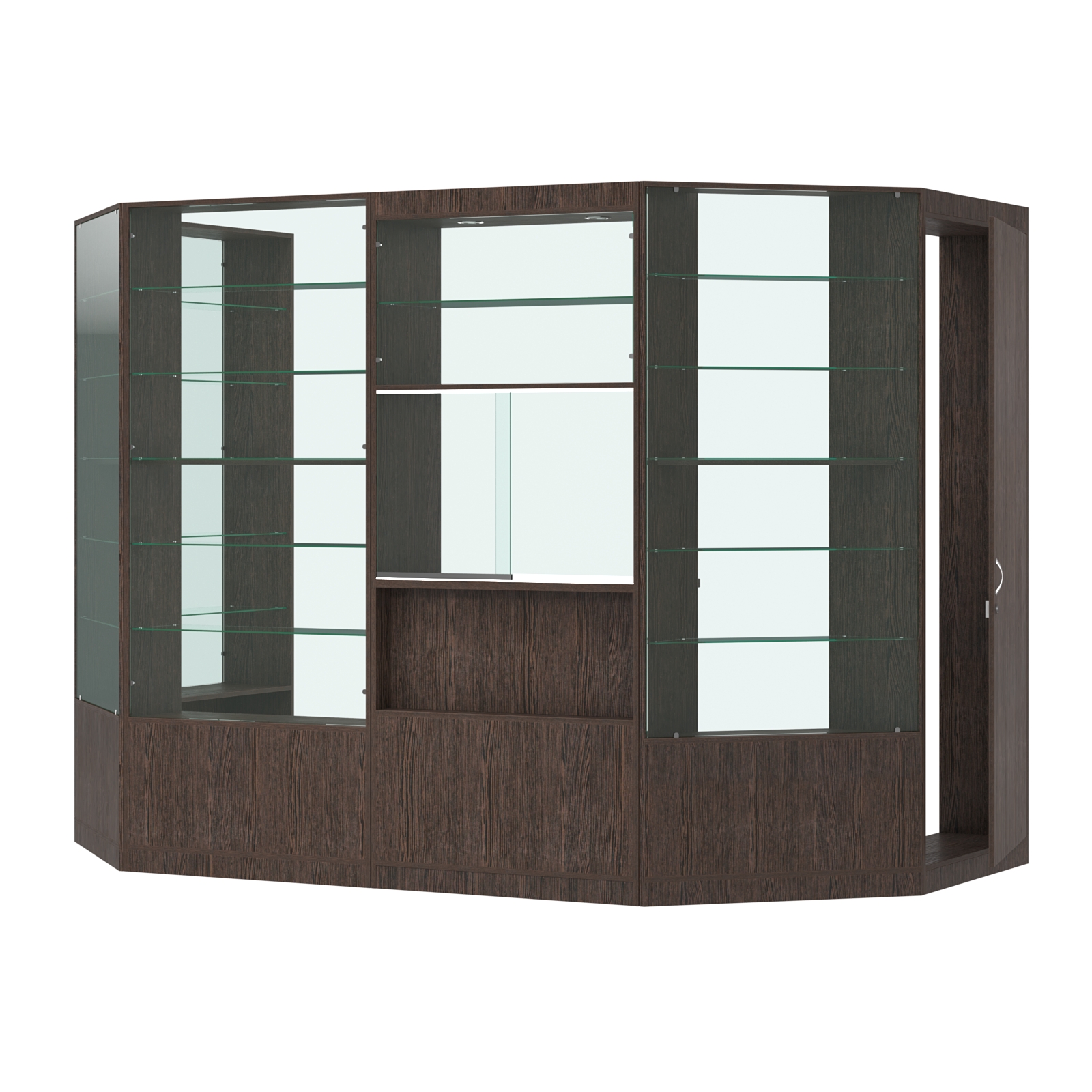 Пристенный торговый павильон из ДСП СЭСП №3 (4, 68 кв.м) Дуб Венге