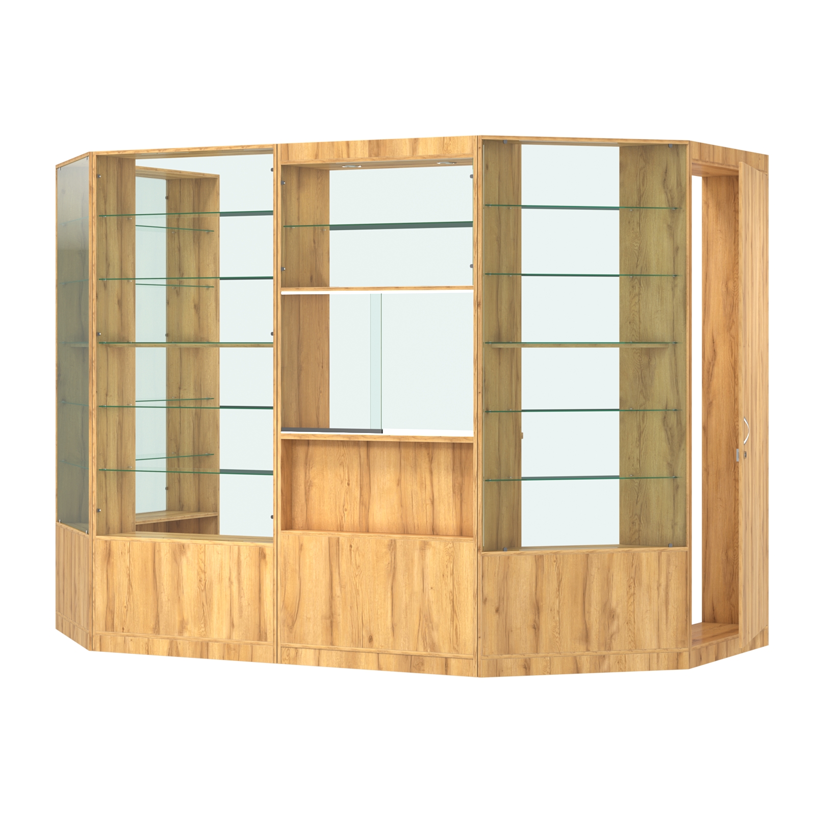 Пристенный торговый павильон из ДСП СЭСП №3 (4, 68 кв.м) Дуб Золотистый