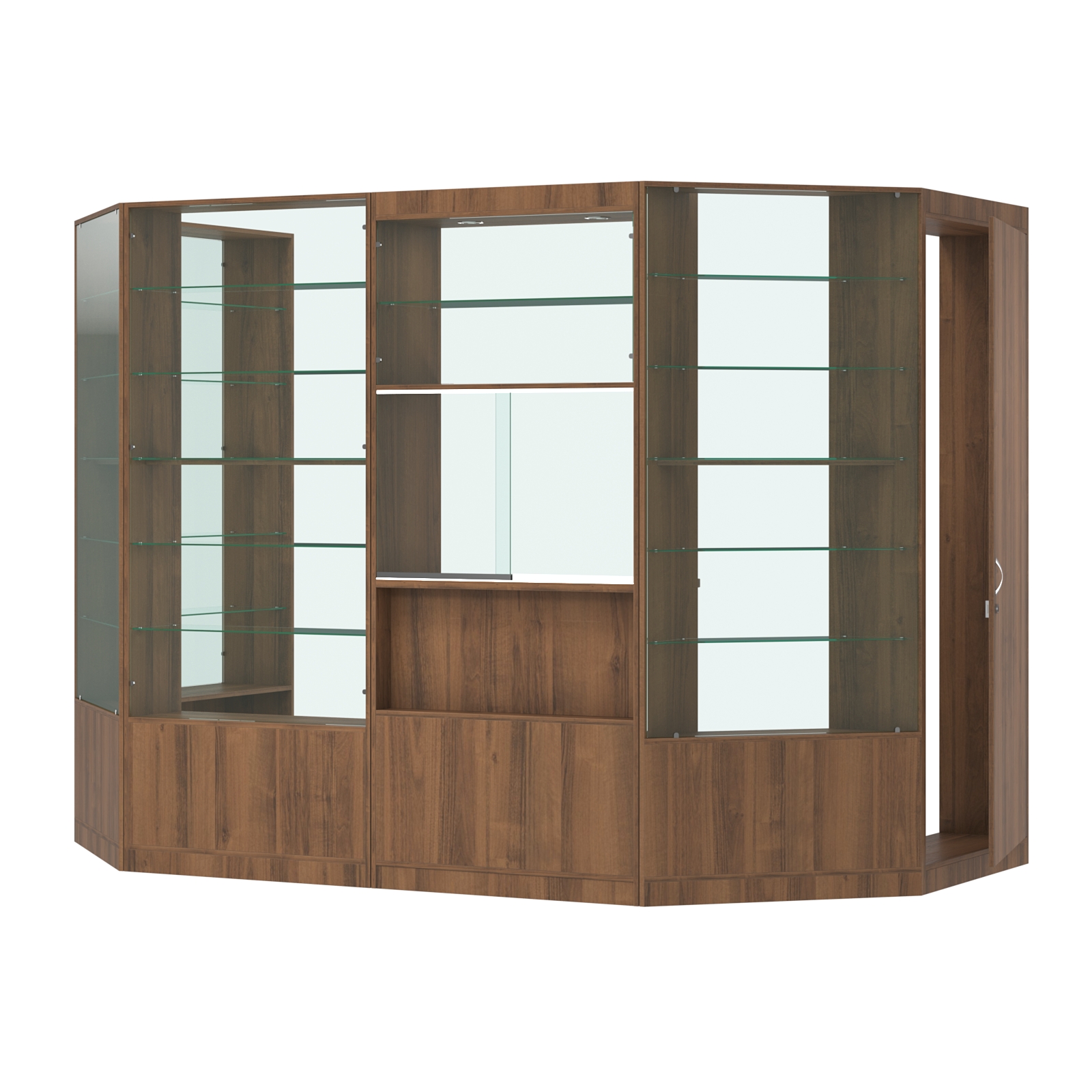 Пристенный торговый павильон из ДСП СЭСП №3 (4, 68 кв.м) Орех