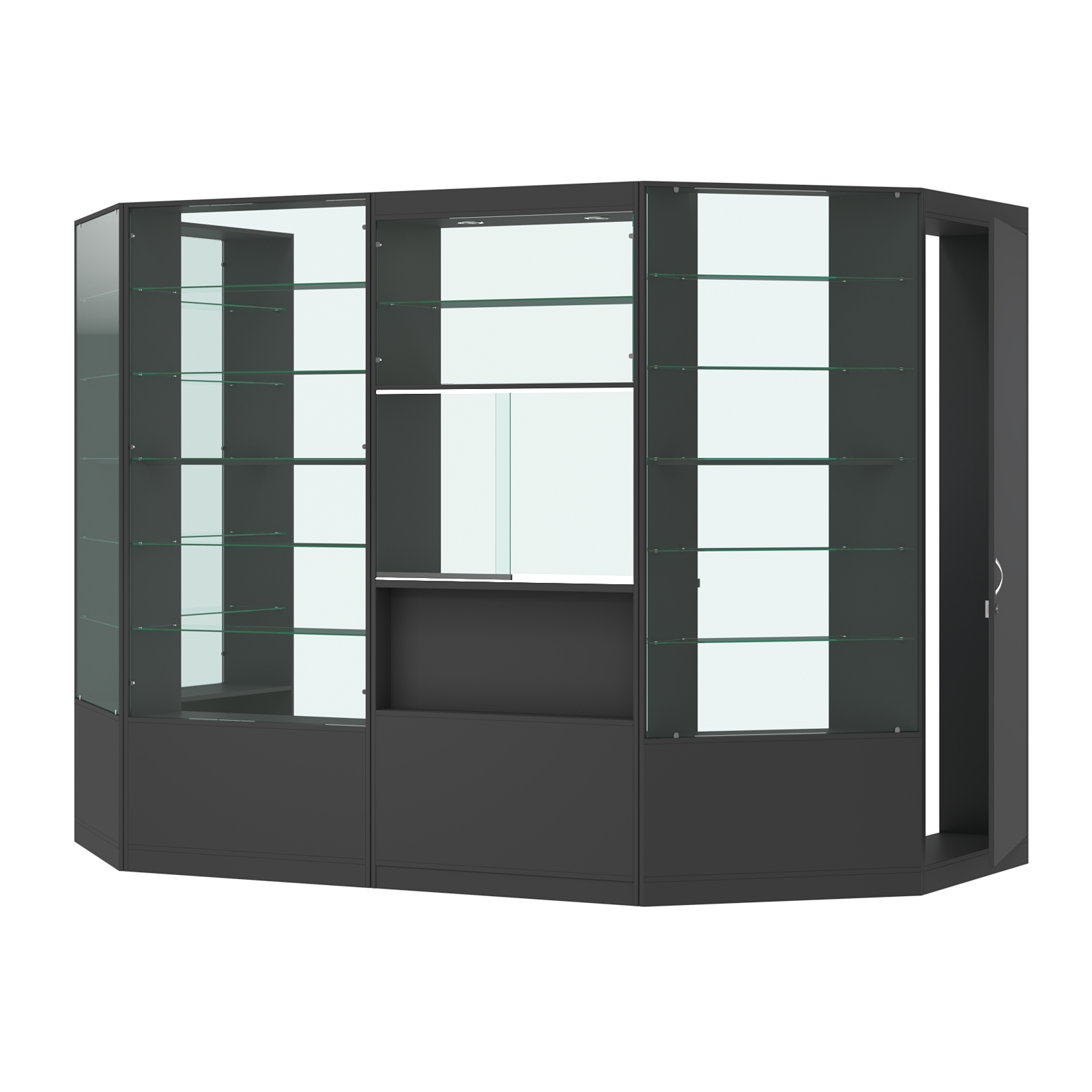 Пристенный торговый павильон из ДСП СЭСП №3 (4, 68 кв.м) Черный