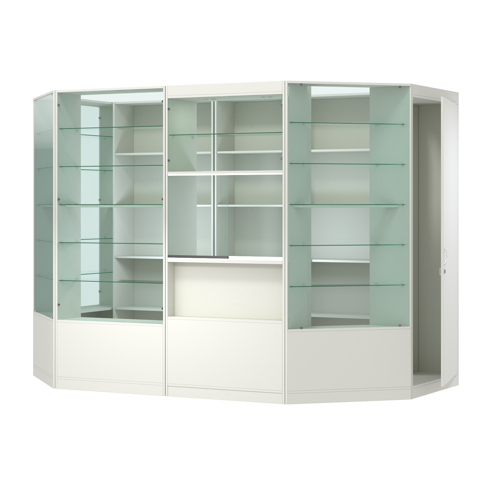 Пристенный торговый павильон из ДСП СЭСП №4 (4, 68 кв.м) Белый