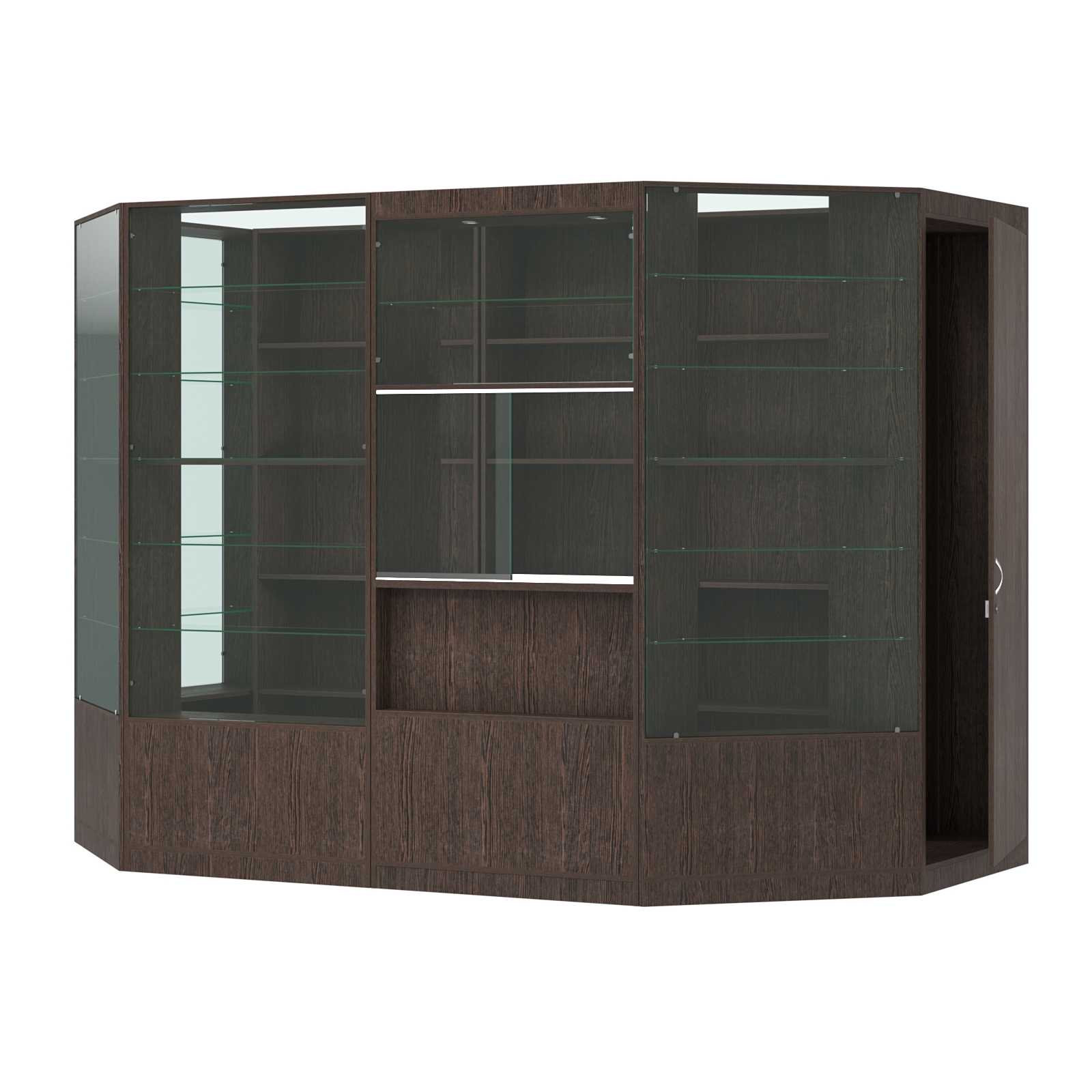 Пристенный торговый павильон из ДСП СЭСП №4 (4, 68 кв.м) Дуб Венге