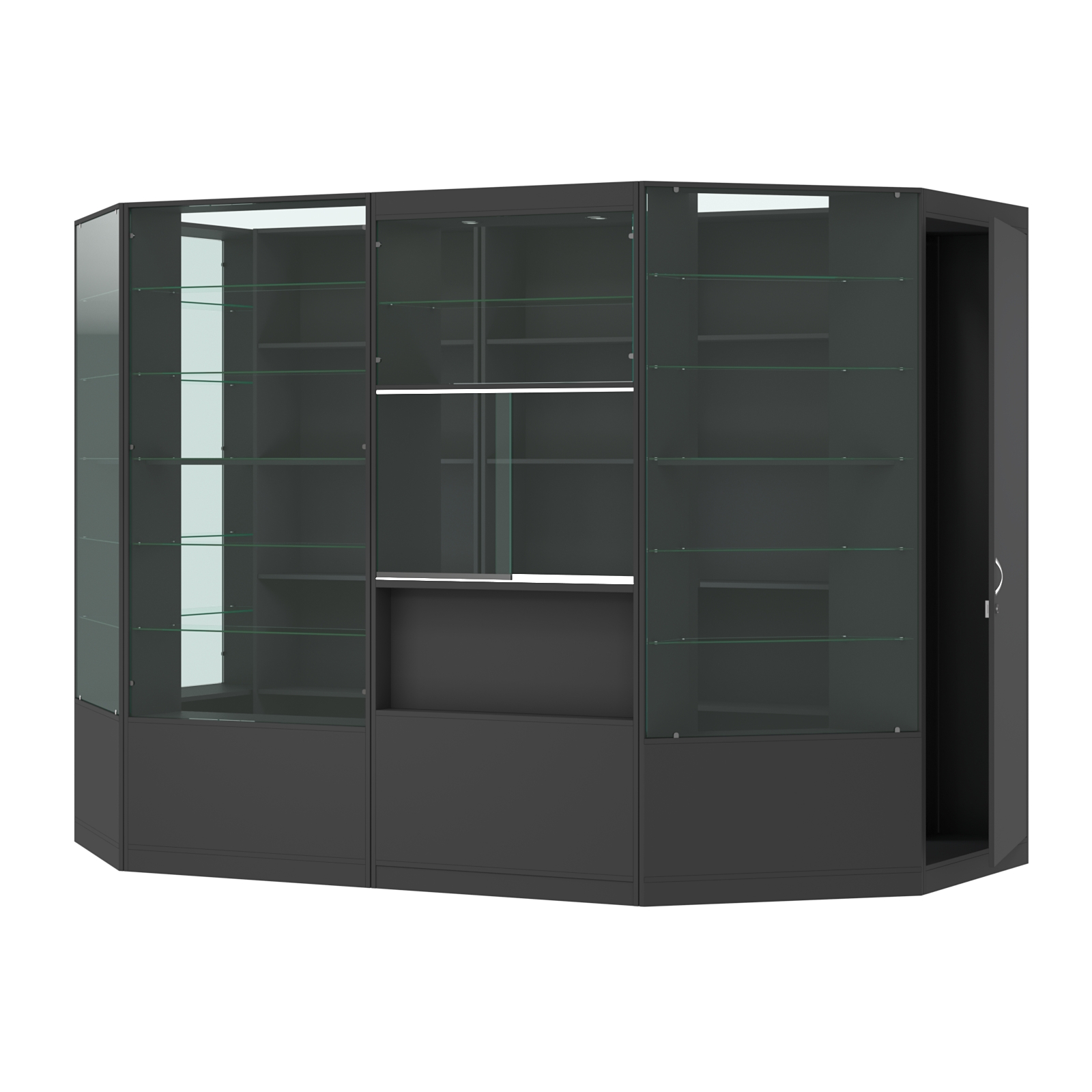 Пристенный торговый павильон из ДСП СЭСП №4 (4, 68 кв.м) Черный