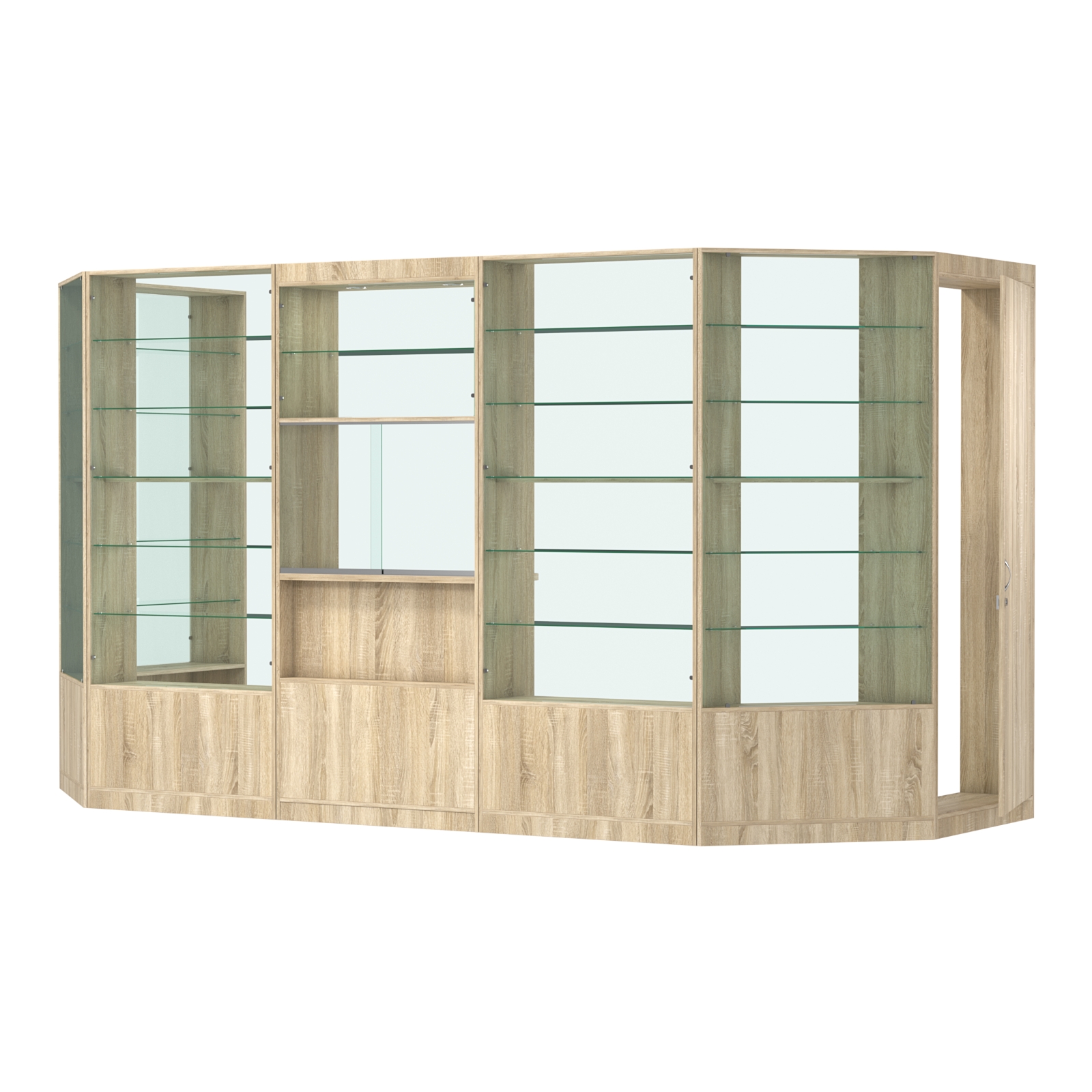 Пристенный торговый павильон из ДСП СЭСП №5 (6 кв.м) Дуб Сонома