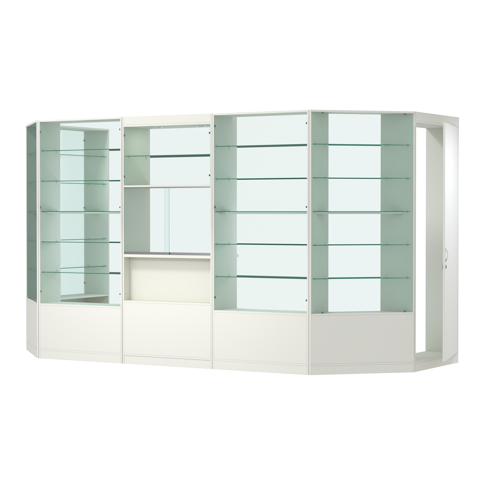 Пристенный торговый павильон из ДСП СЭСП №5 (6 кв.м) Белый