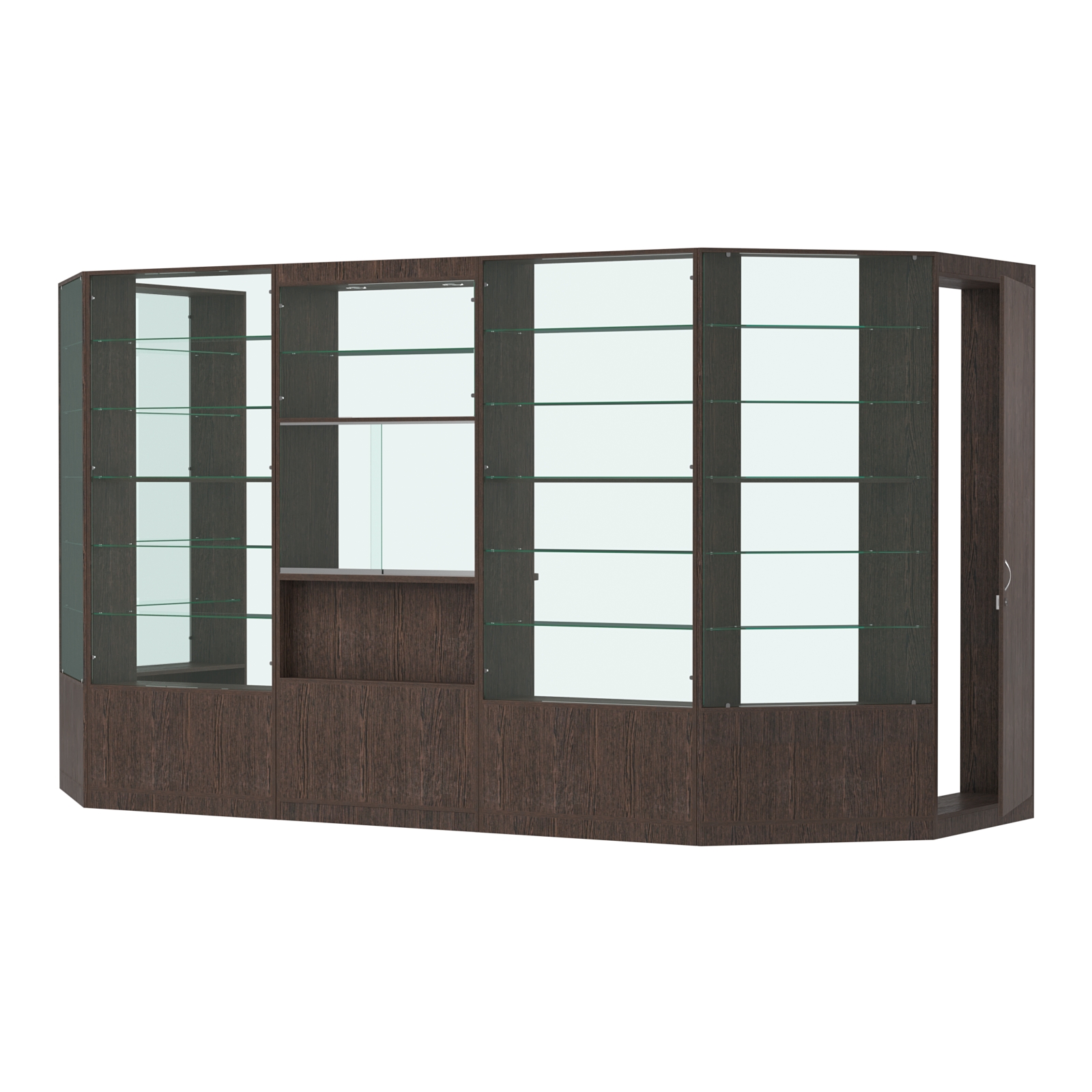 Пристенный торговый павильон из ДСП СЭСП №5 (6 кв.м) Дуб Венге