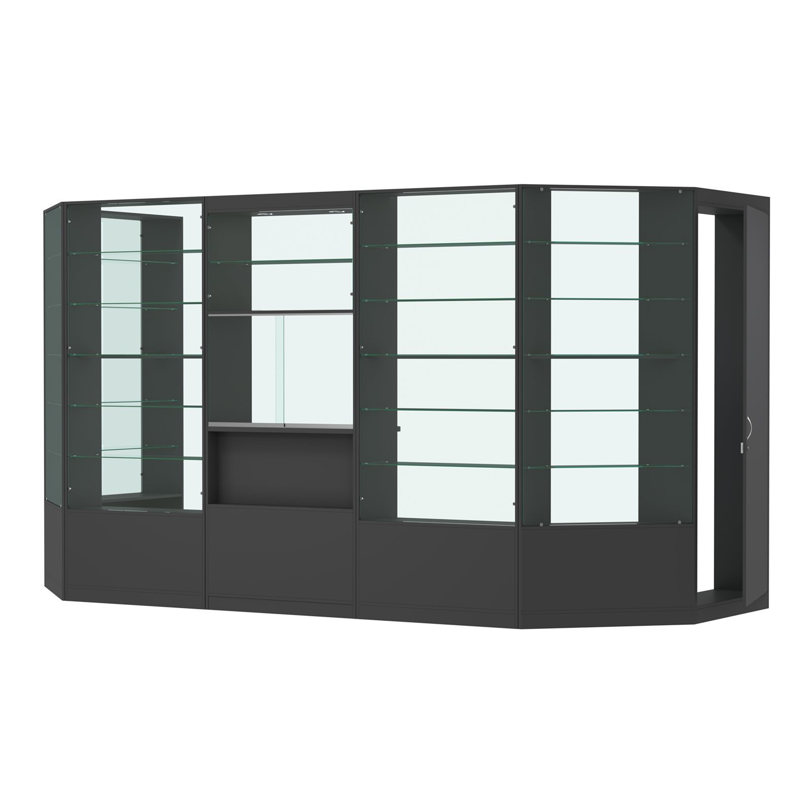 Пристенный торговый павильон из ДСП СЭСП №5 (6 кв.м) Черный