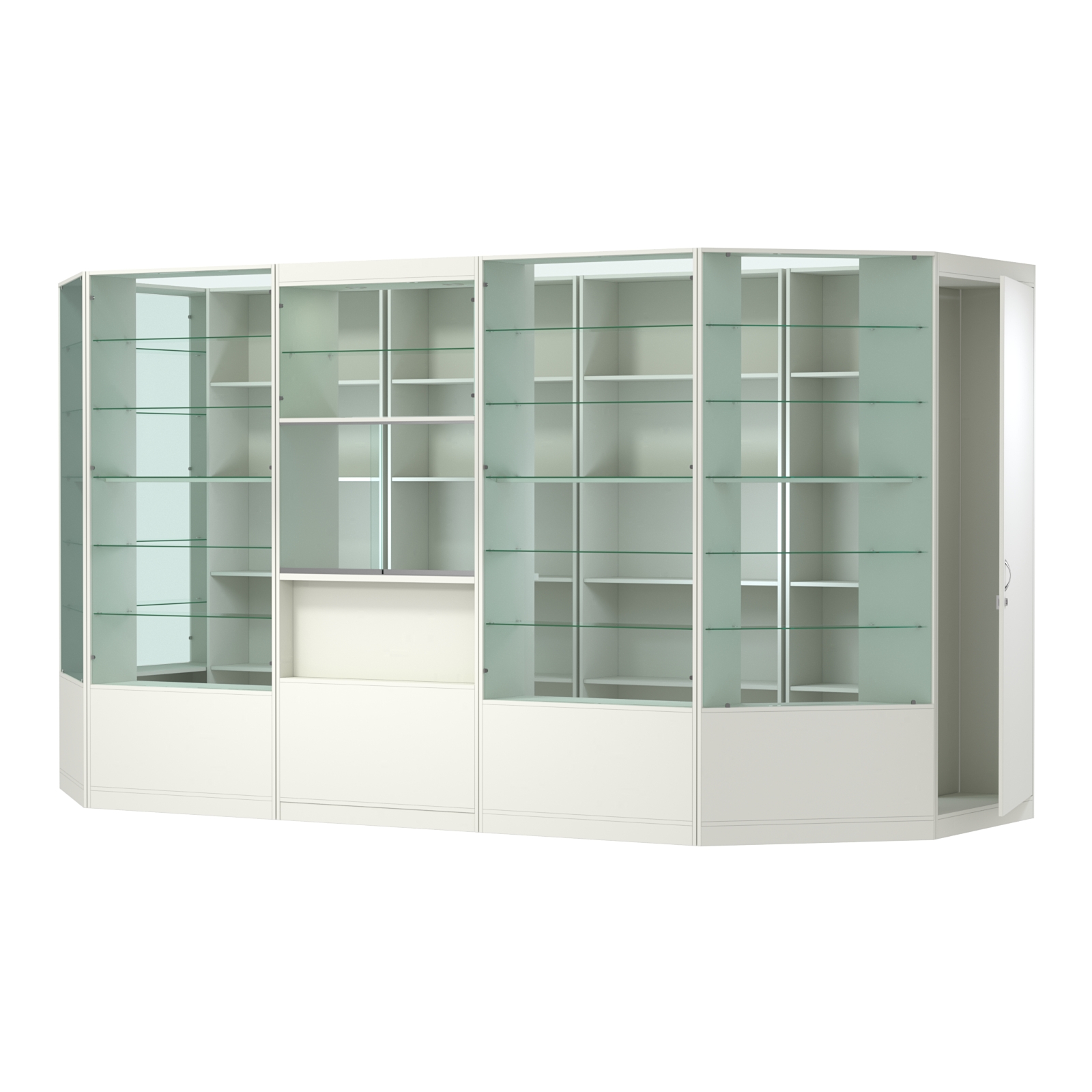 Пристенный торговый павильон из ДСП СЭСП №6 (6 кв.м) Белый