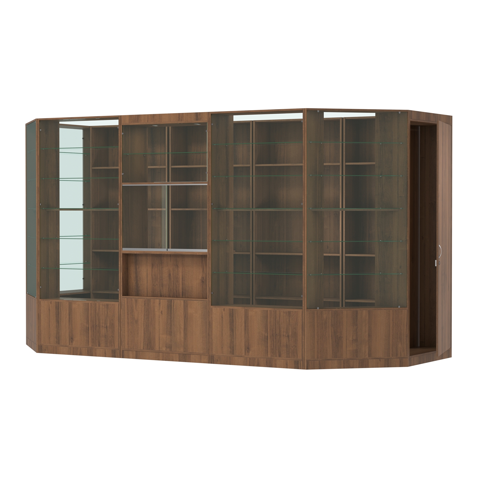 Пристенный торговый павильон из ДСП СЭСП №6 (6 кв.м) Орех