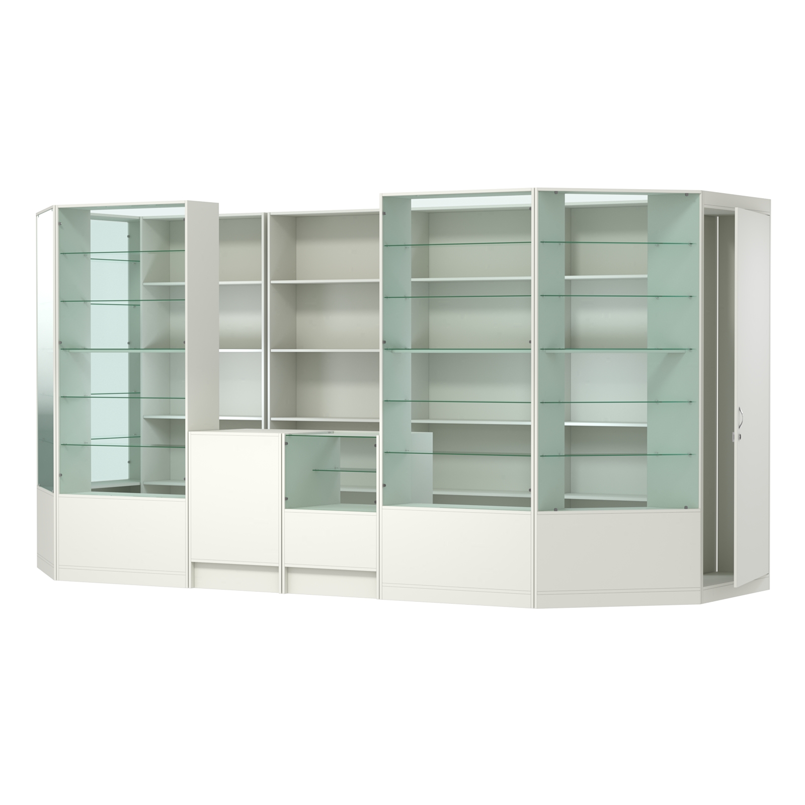 Пристенный торговый павильон из ДСП СЭСП №7 (5, 55 кв.м) Белый