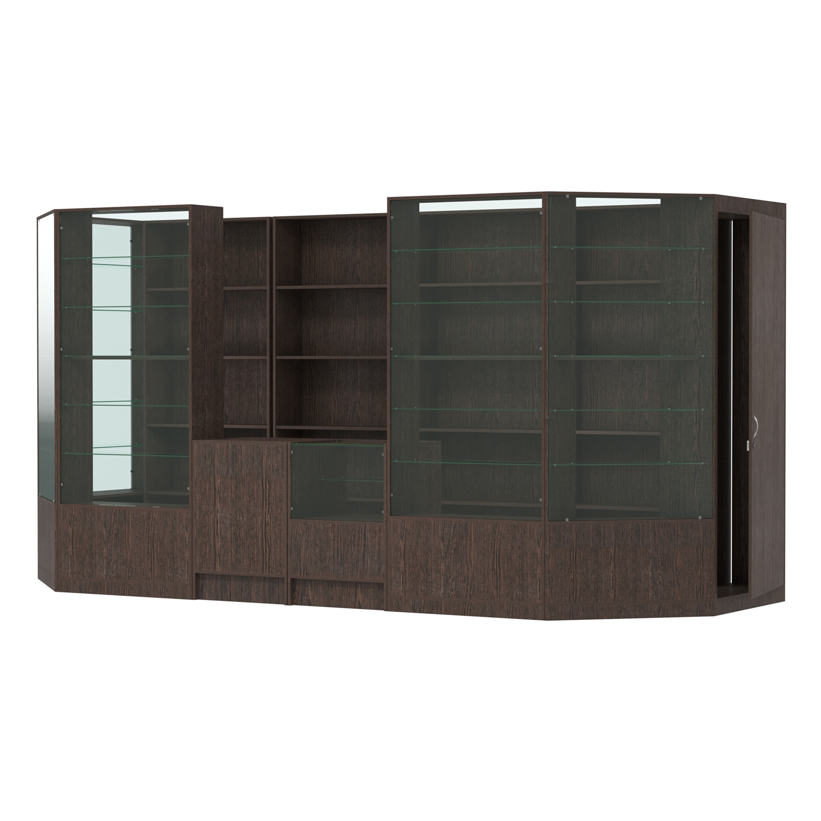 Пристенный торговый павильон из ДСП СЭСП №7 (5, 55 кв.м) Дуб Венге