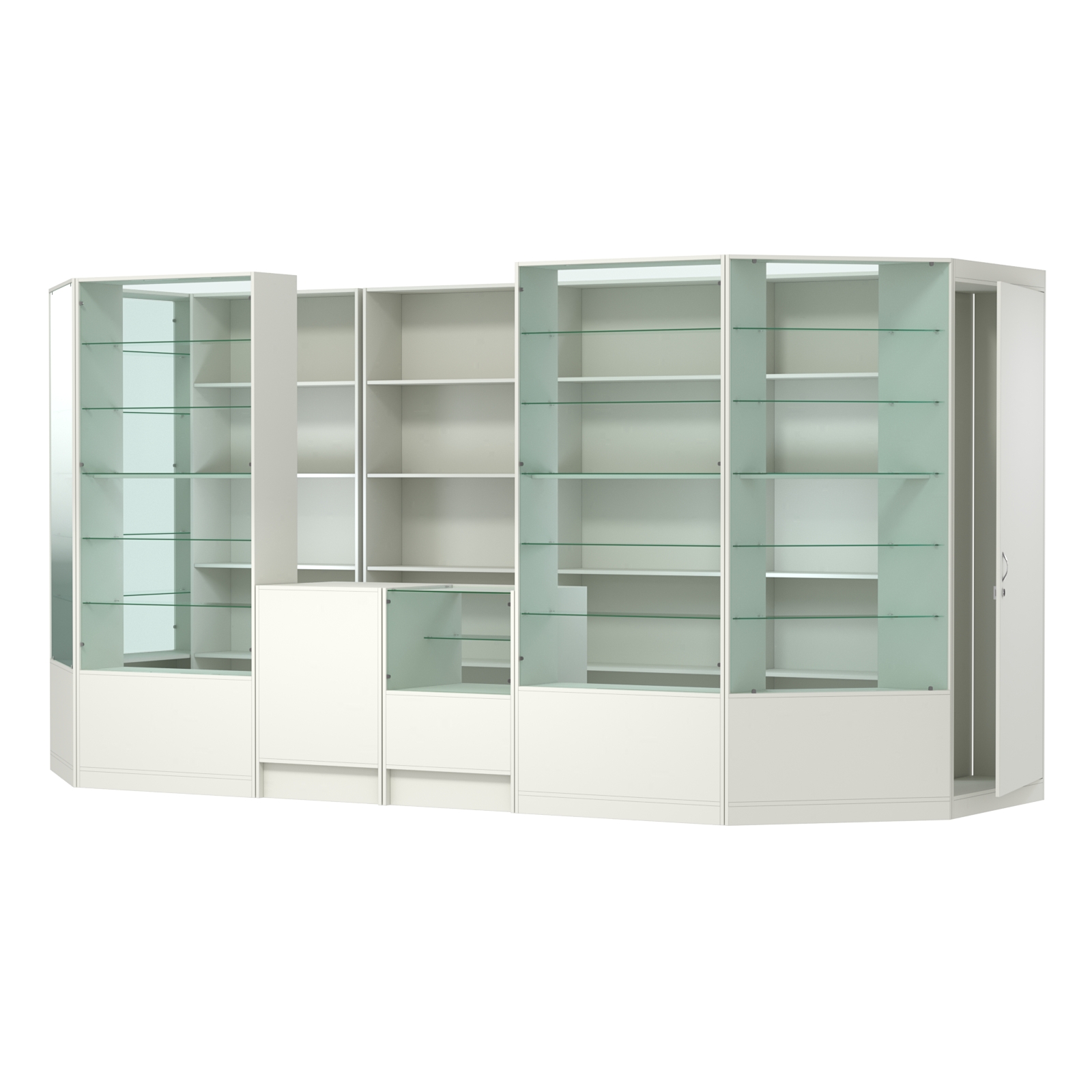 Пристенный торговый павильон из ДСП СЭСП №8 (5, 55 кв.м) Белый