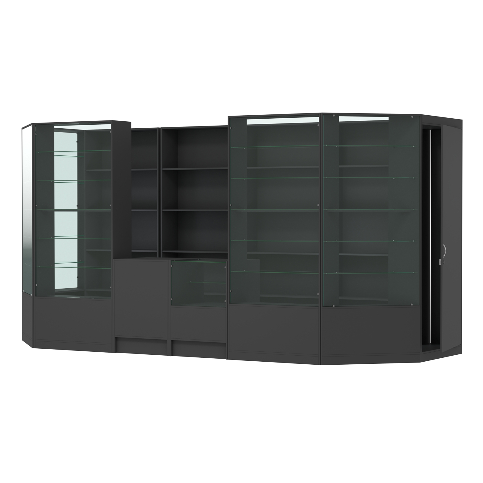 Пристенный торговый павильон из ДСП СЭСП №8 (5, 55 кв.м) Черный