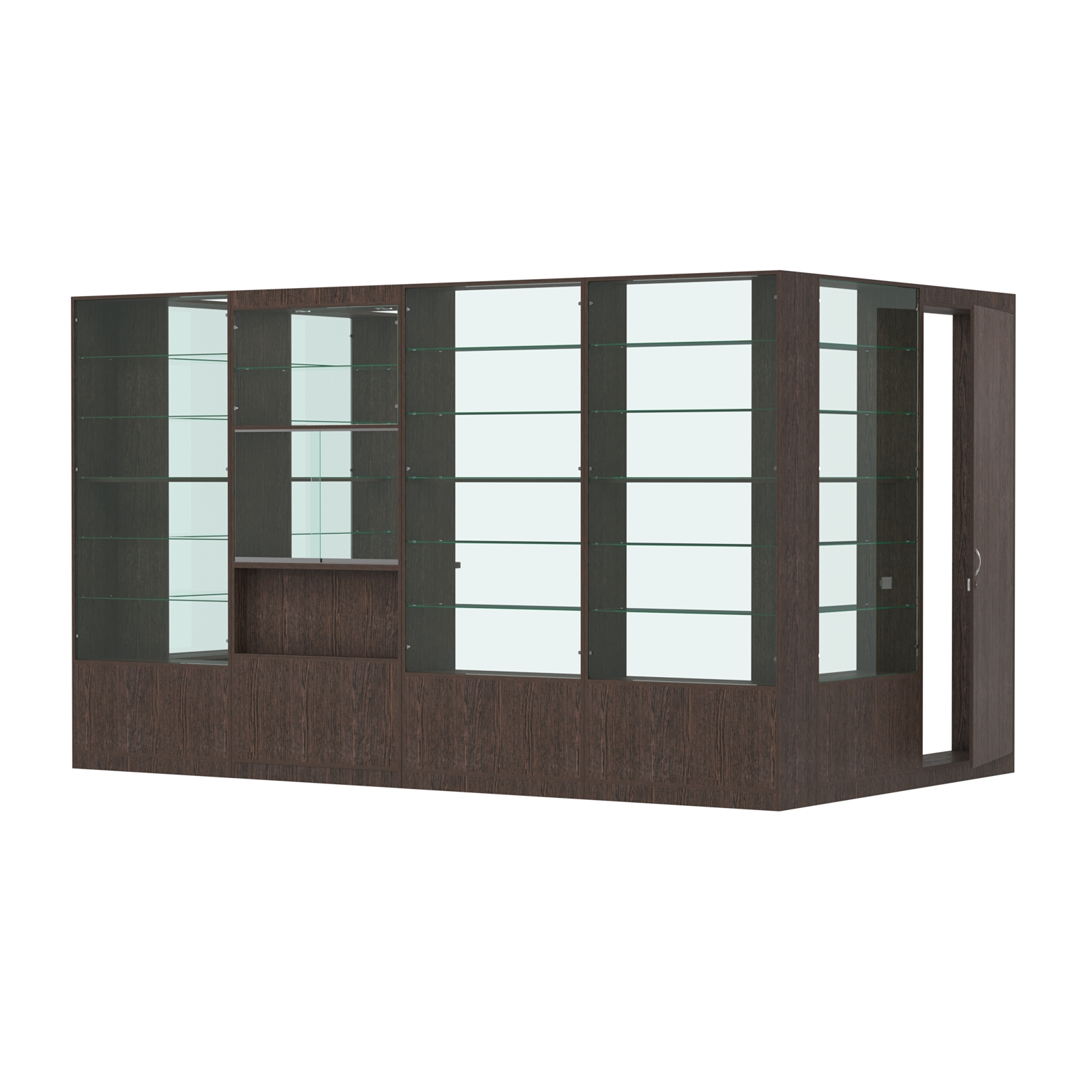 Пристенный торговый павильон из ДСП СЭСП №11 (7, 56 кв.м) Дуб Венге