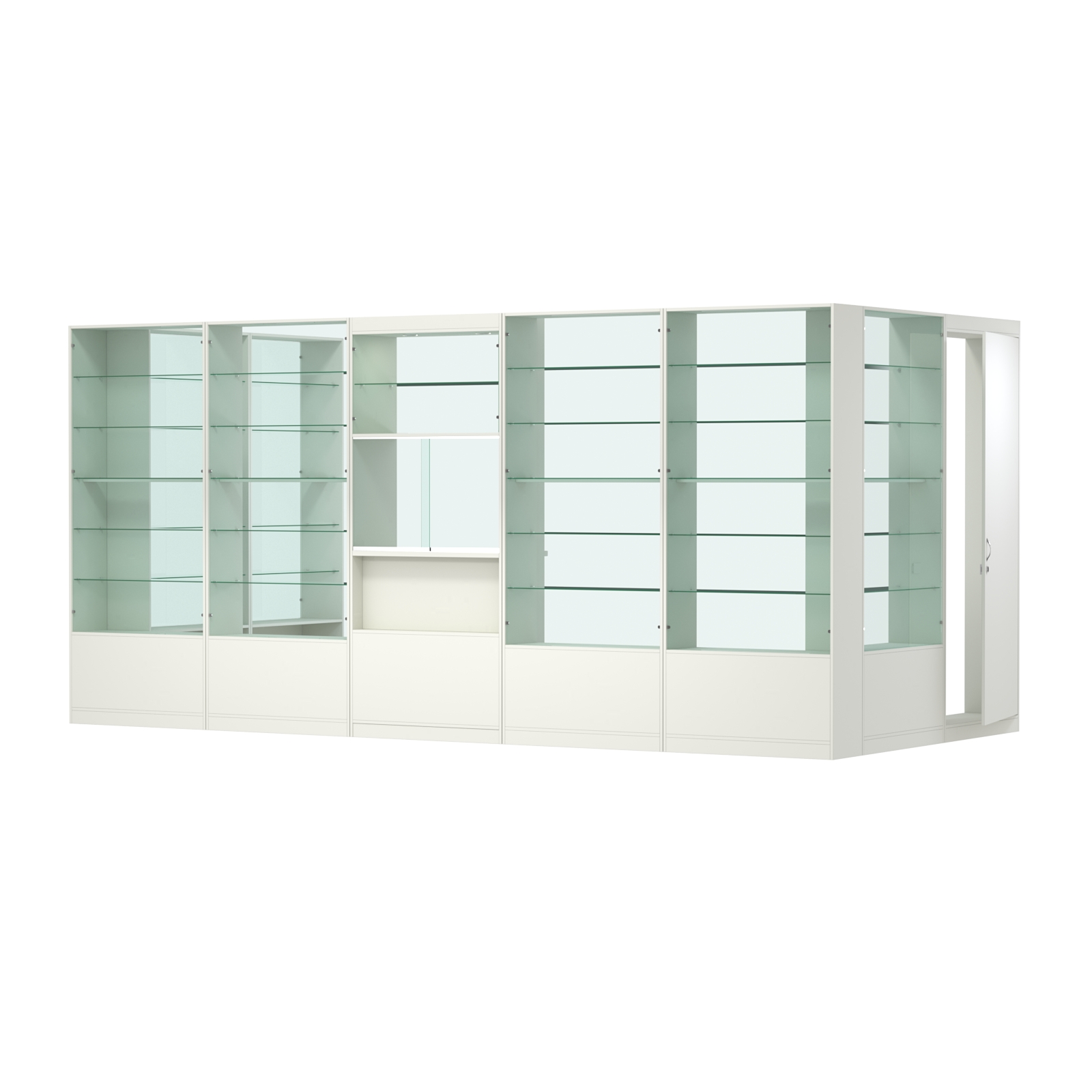 Пристенный торговый павильон из ДСП СЭСП №13 (9, 45 кв.м) Белый