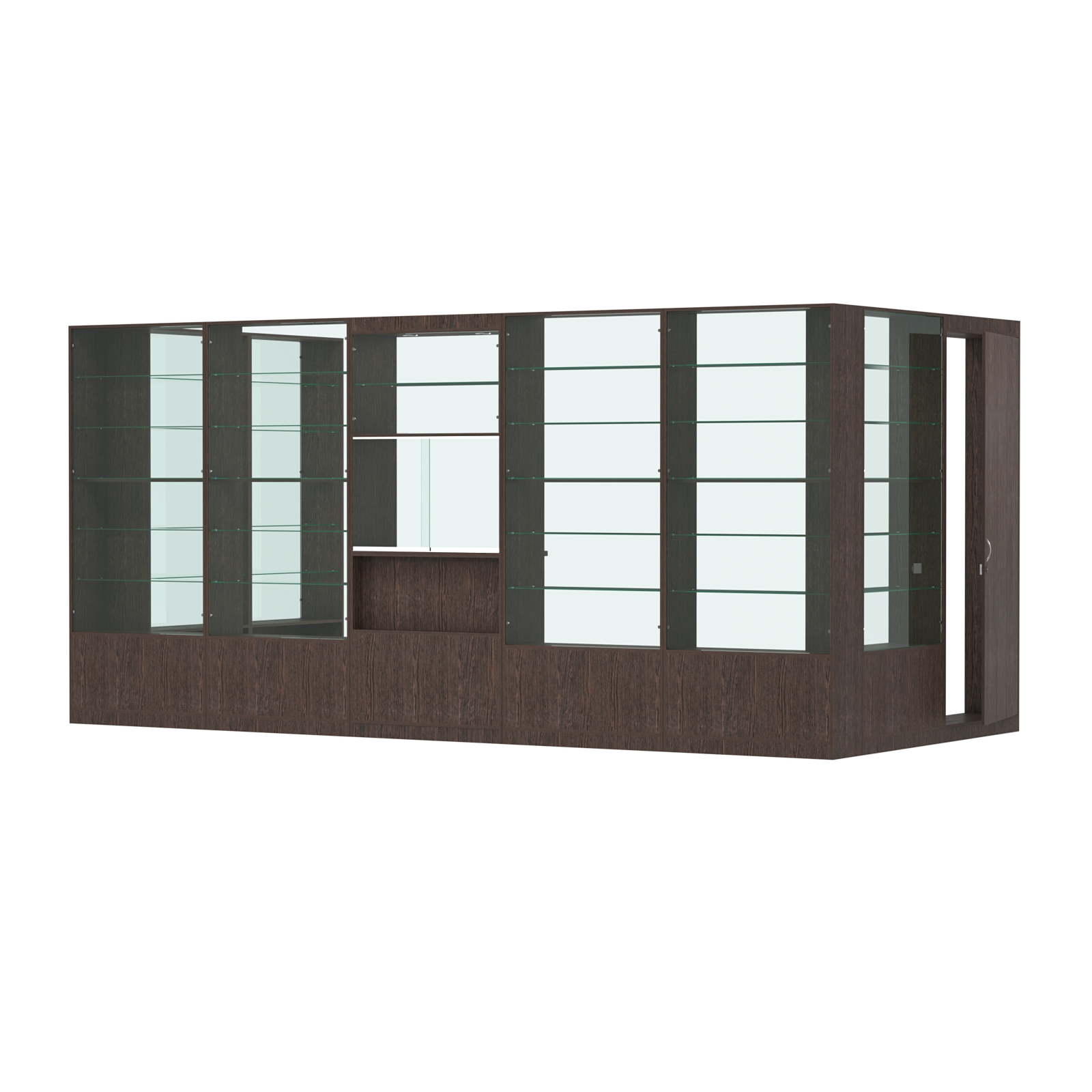 Пристенный торговый павильон из ДСП СЭСП №13 (9, 45 кв.м) Дуб Венге