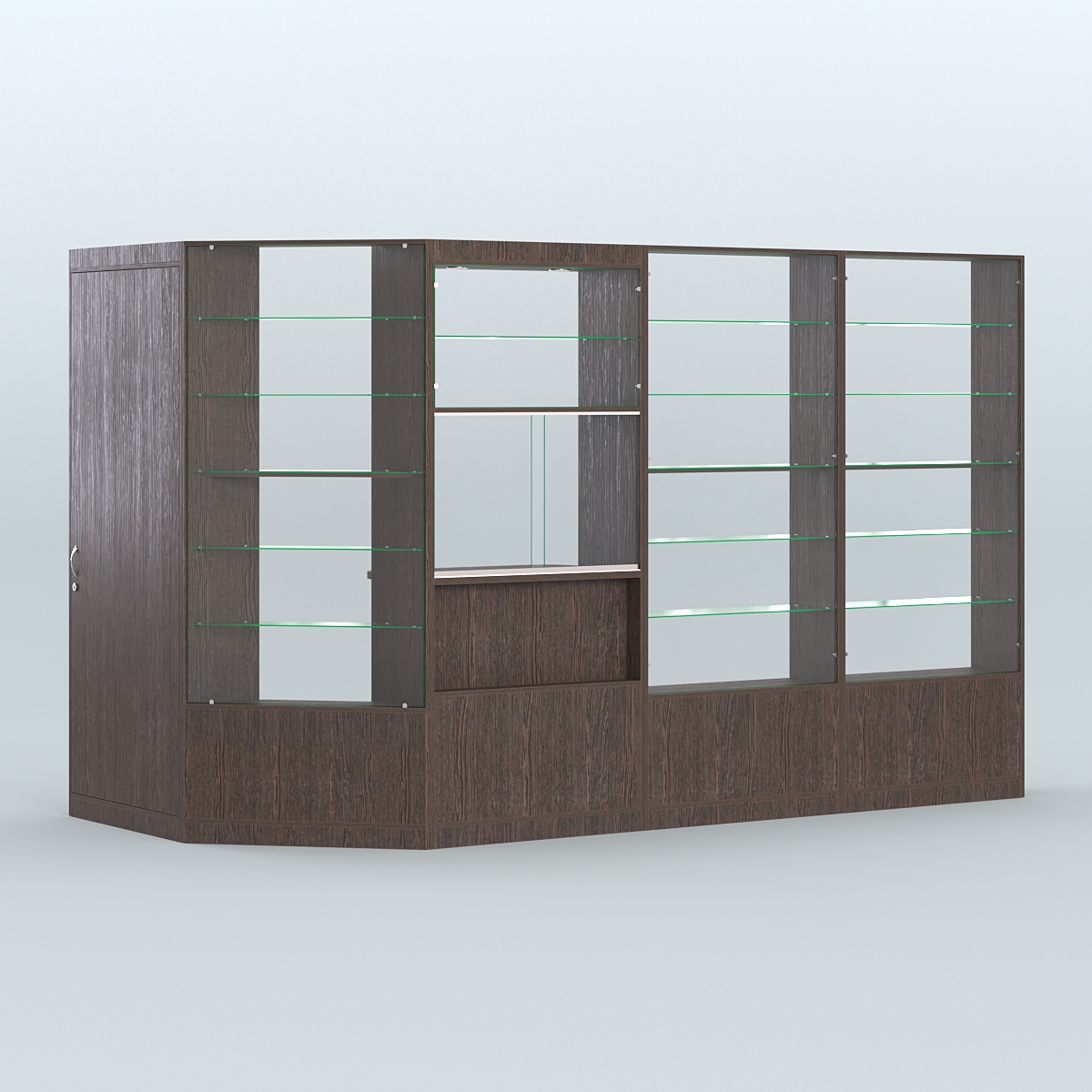 Угловой торговый павильон из ДСП СЭСП №5 (5, 09 кв.м) Дуб Венге